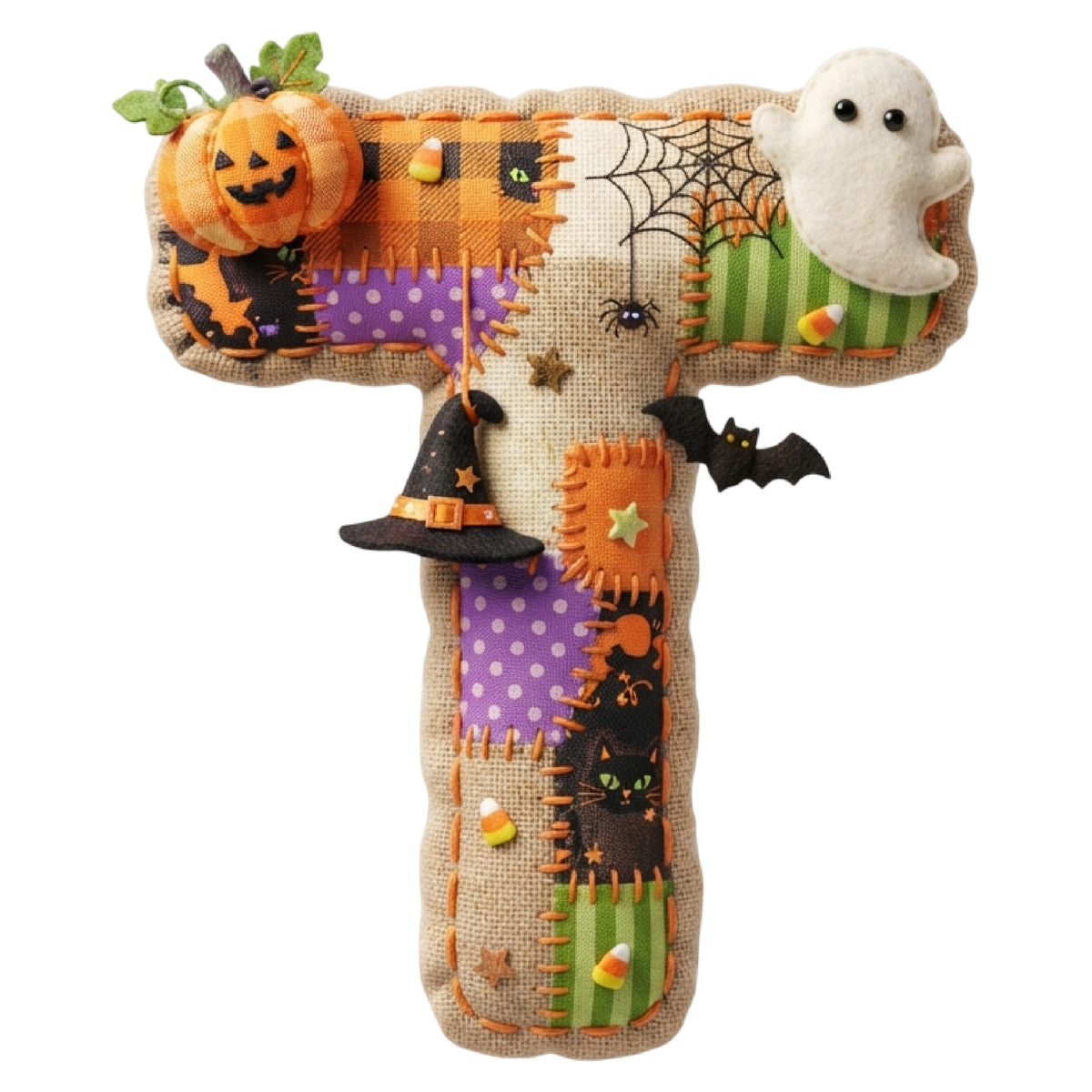 Turnbeutel Halloween Buchstabe T - Gruselige Freude für die Kleinen