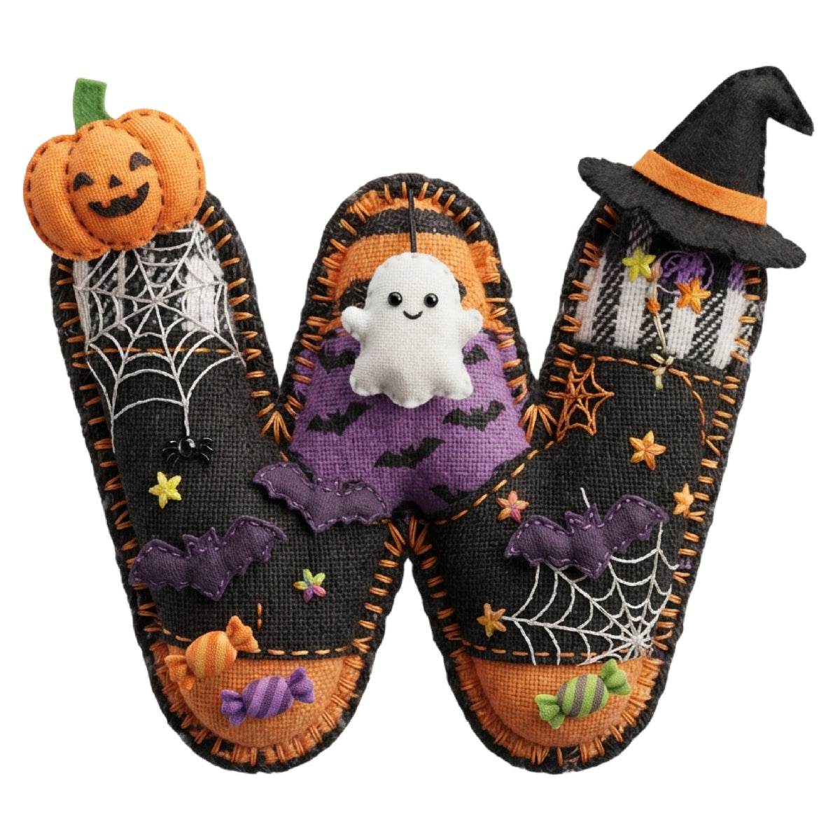 Turnbeutel Halloween Buchstabe W - Gruselige Begleiter für deinen Herbst