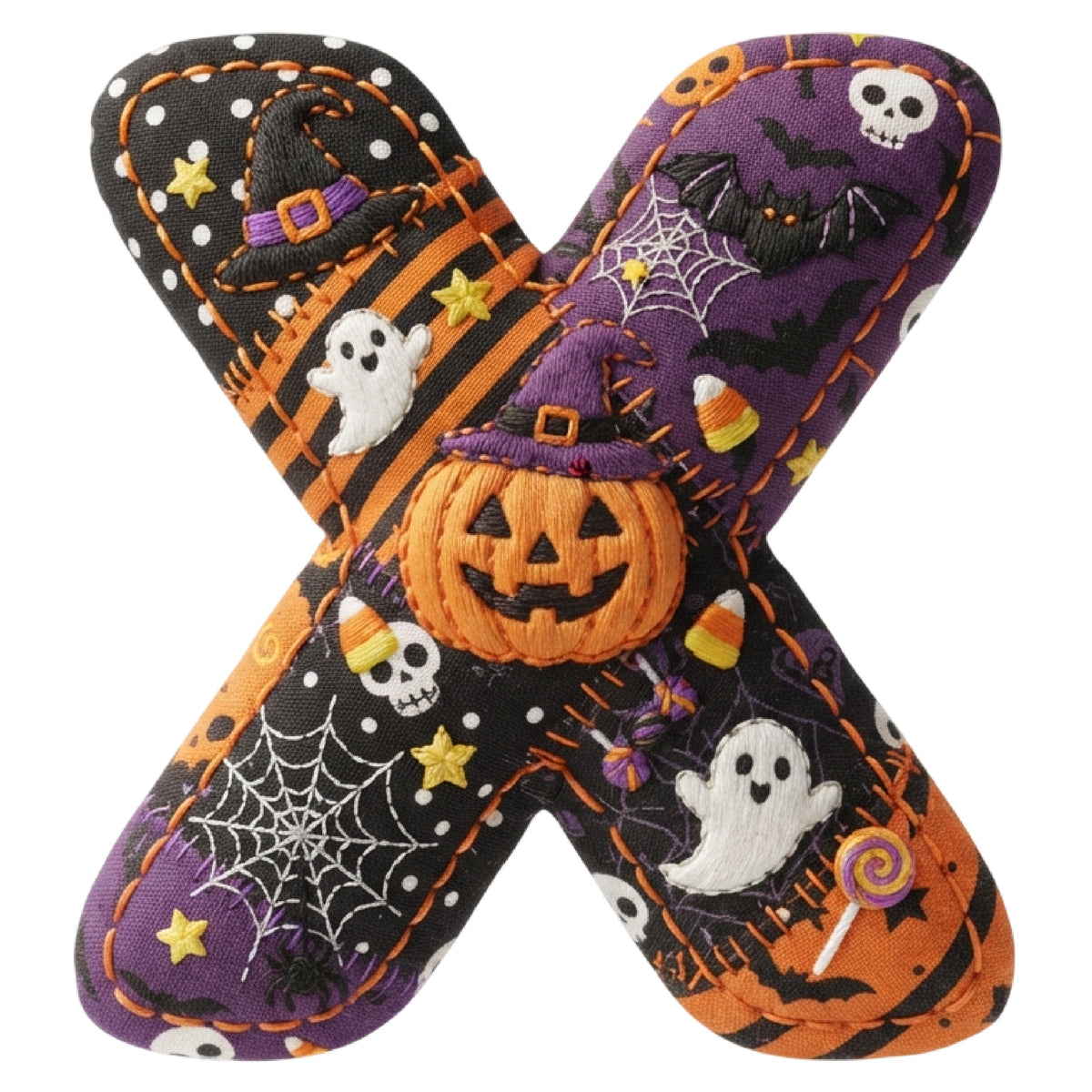 Turnbeutel Halloween Buchstabe X - Für gruselige Abenteuer