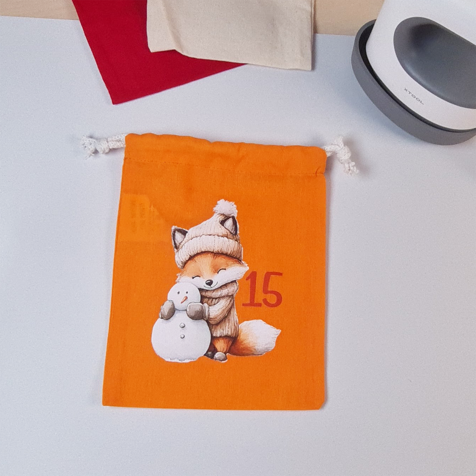 Baumwollsäckchen 15 × 20 cm in Orange – 1 oder 24 Stück