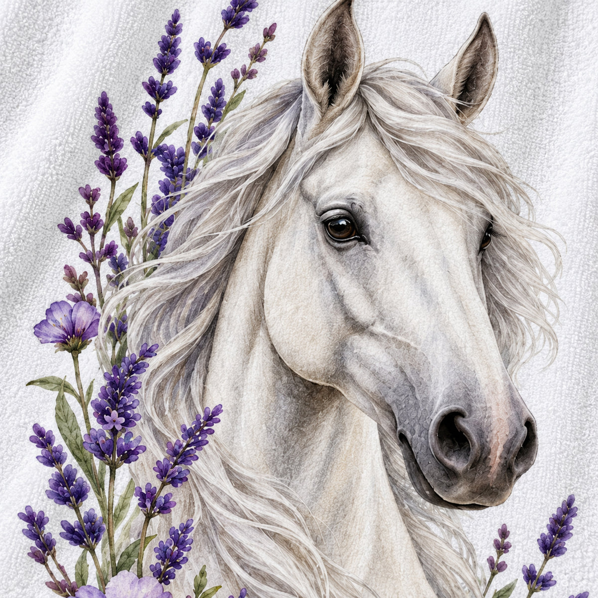 Handtuch mit Lavendel-Schimmel und Wunschname – Produktansicht 4