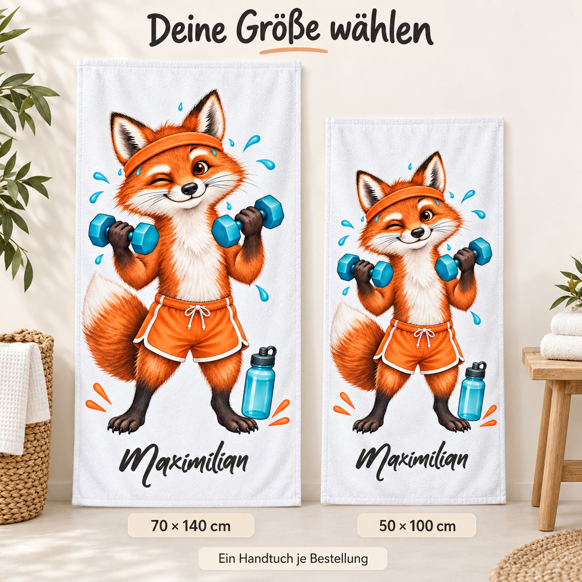 Personalisiertes Fitness-Handtuch, Motiv 1, Ansicht 6