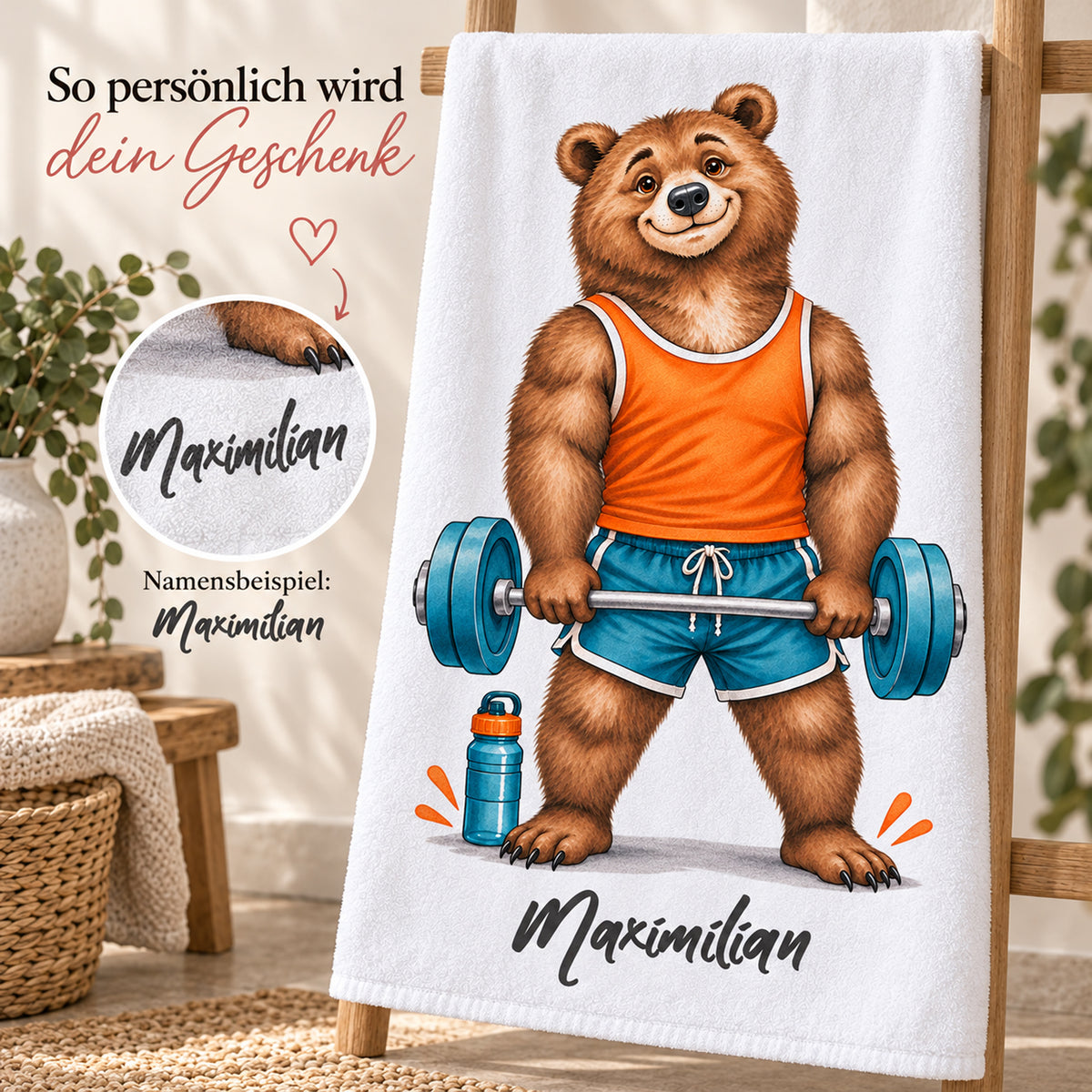 Personalisiertes Fitness-Handtuch, Motiv 2, Ansicht 5