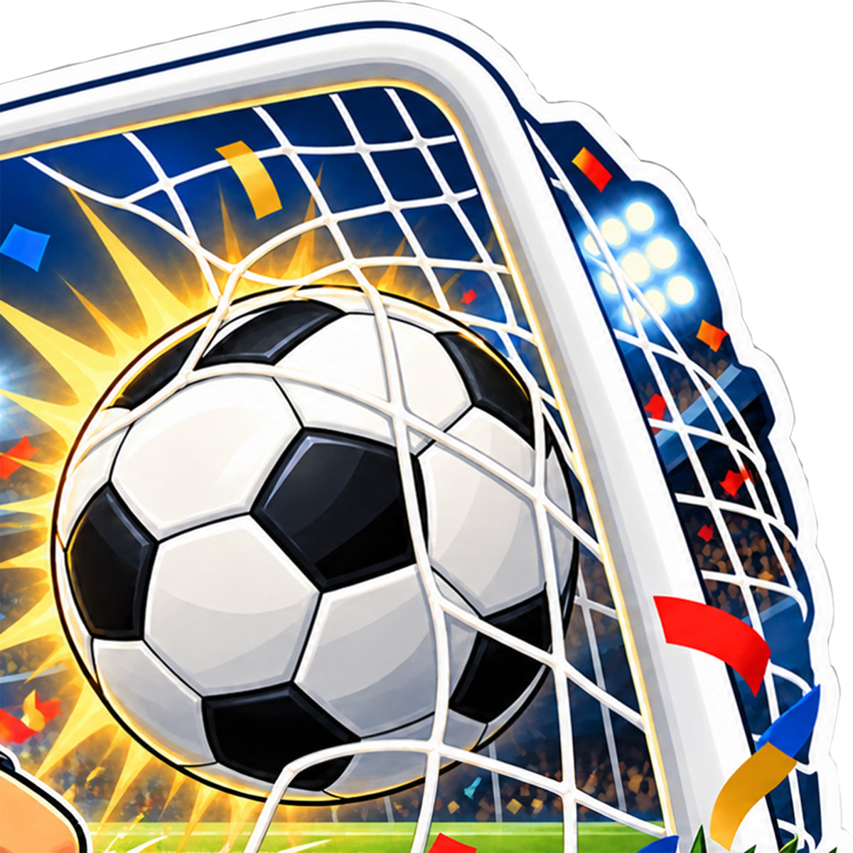 Fußball-Sticker Torjubel: Detailansicht des bedruckten Motivs