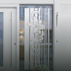 Fensterfolie mit Blumenmotiv als dekorativer Sichtschutz für Glasflächen