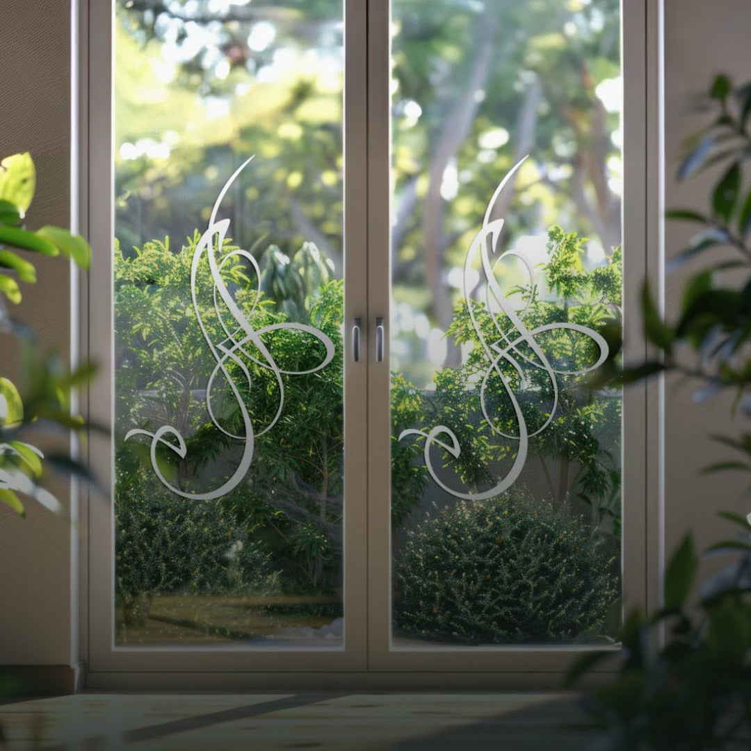 Fensterfolie Feine Linien als dekoratives Glasdekor für mehr Privatsphäre