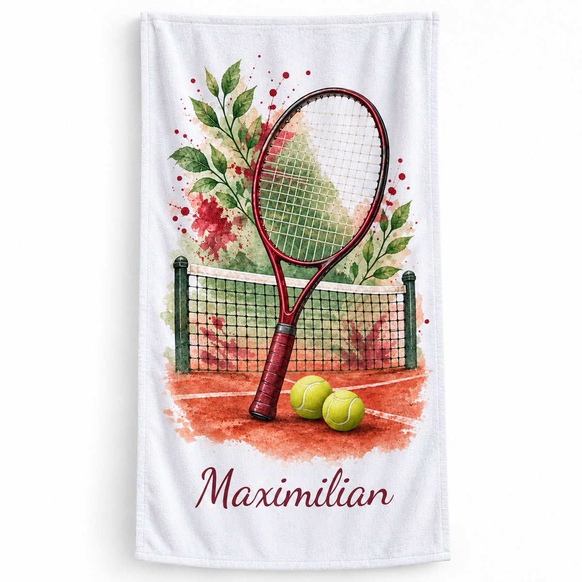 Personalisiertes Tennis-Handtuch Sandplatz – Ansicht 1