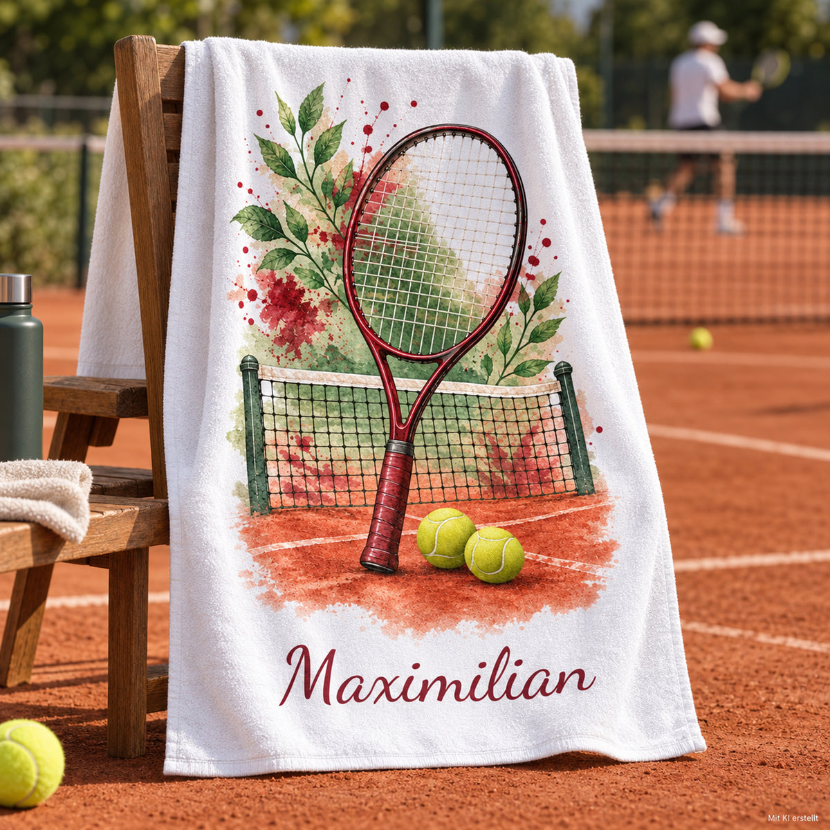 Personalisiertes Tennis-Handtuch Sandplatz – Ansicht 2