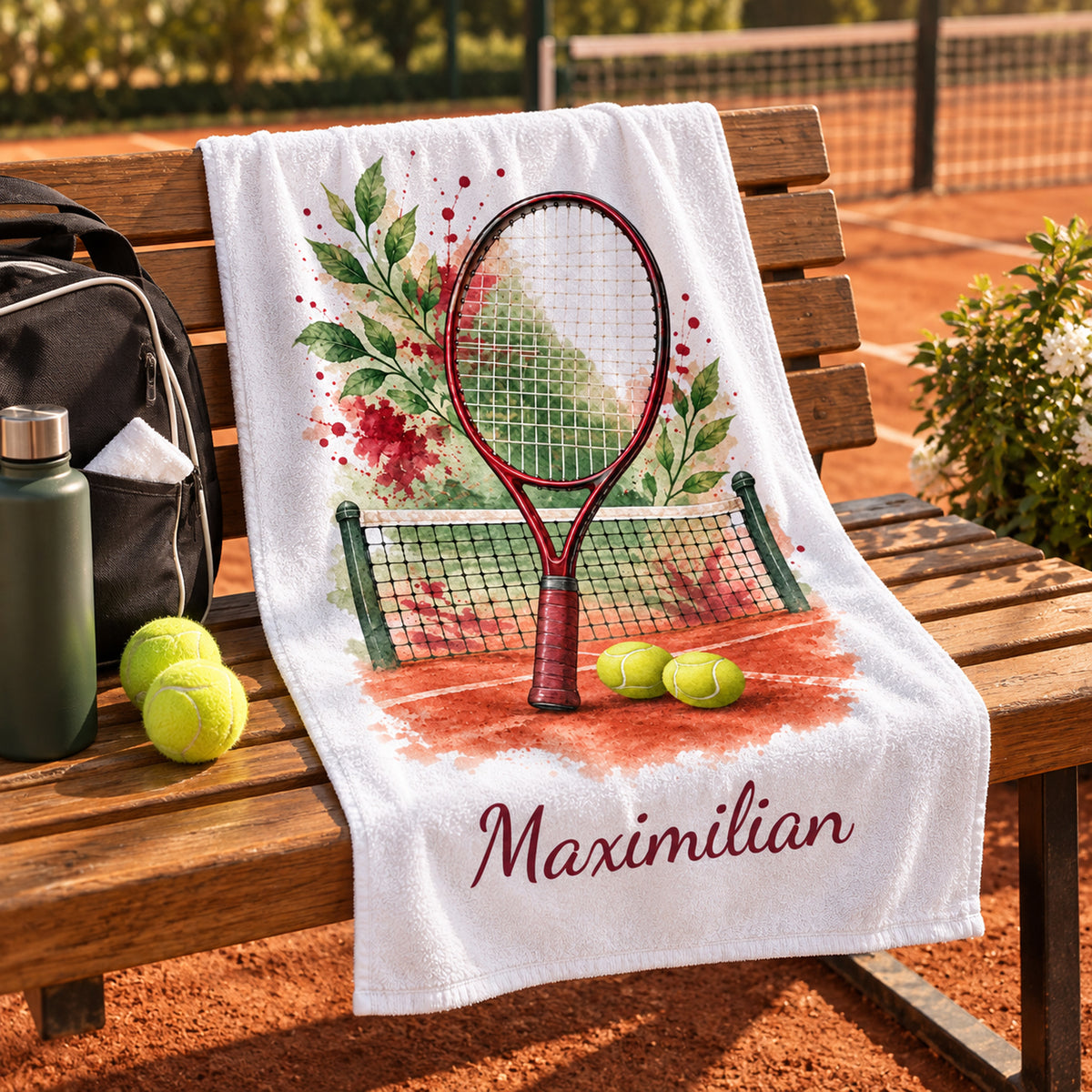 Personalisiertes Tennis-Handtuch Sandplatz – Ansicht 8
