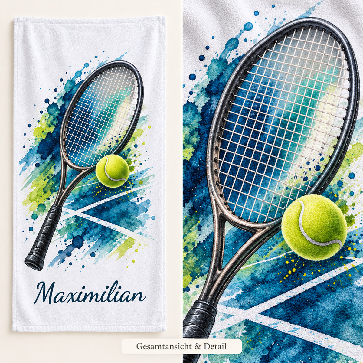 Personalisiertes Tennis-Handtuch Smash – Ansicht 6