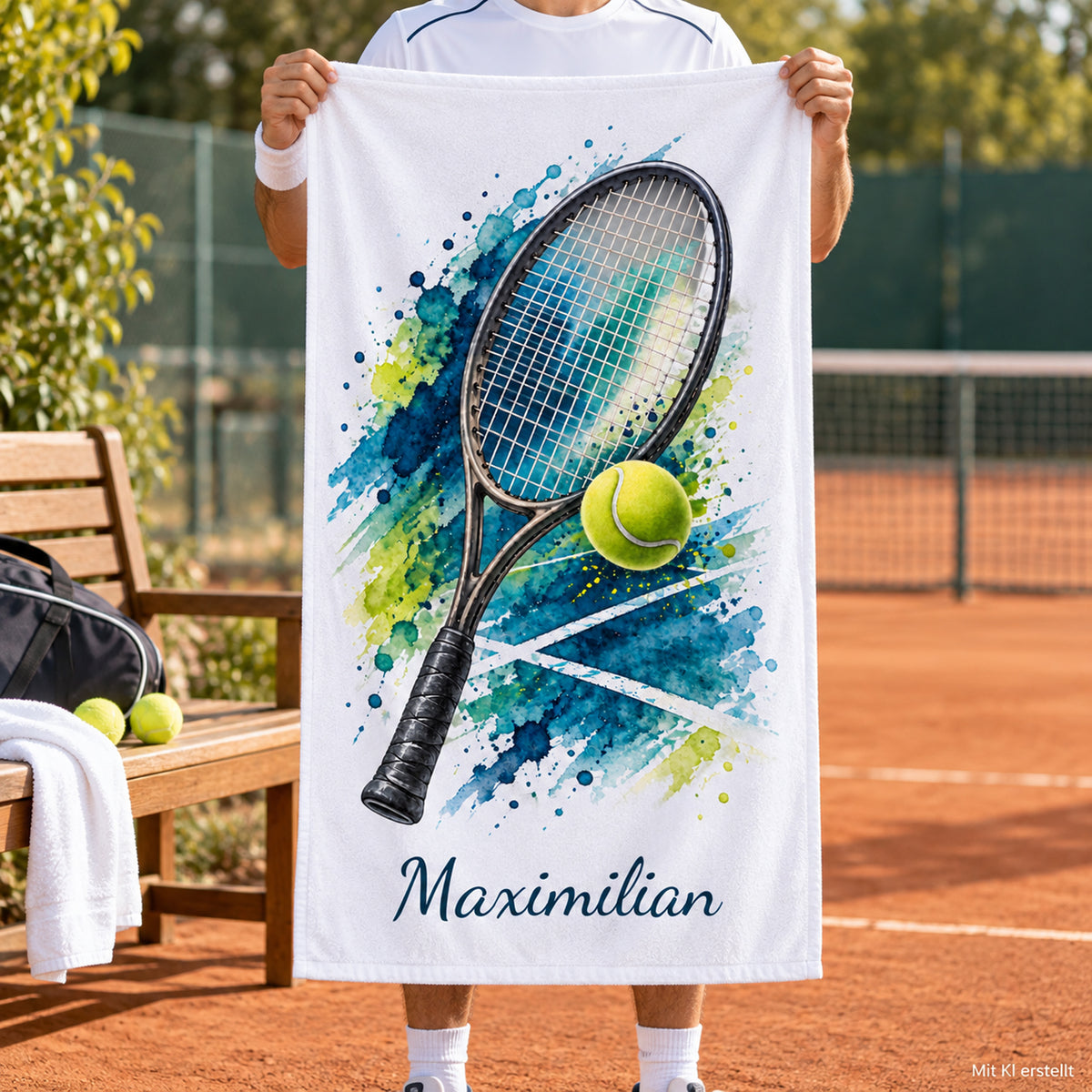 Personalisiertes Tennis-Handtuch Smash – Ansicht 7
