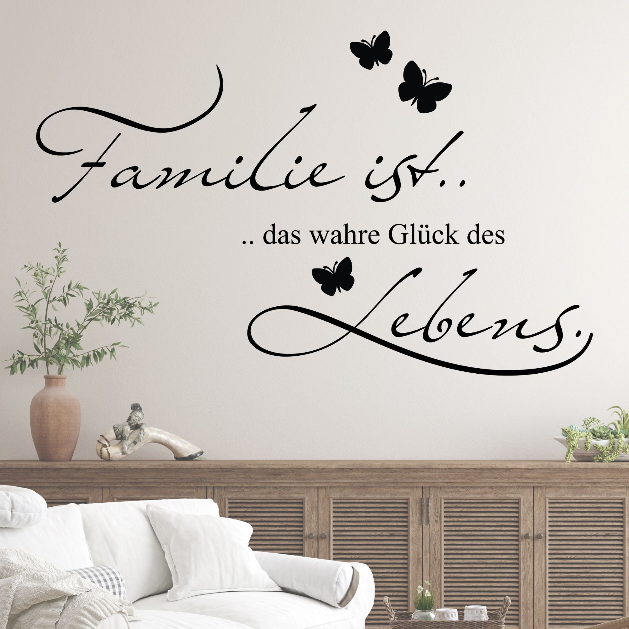 Wandtattoo Familie ist das wahre Glück des Lebens