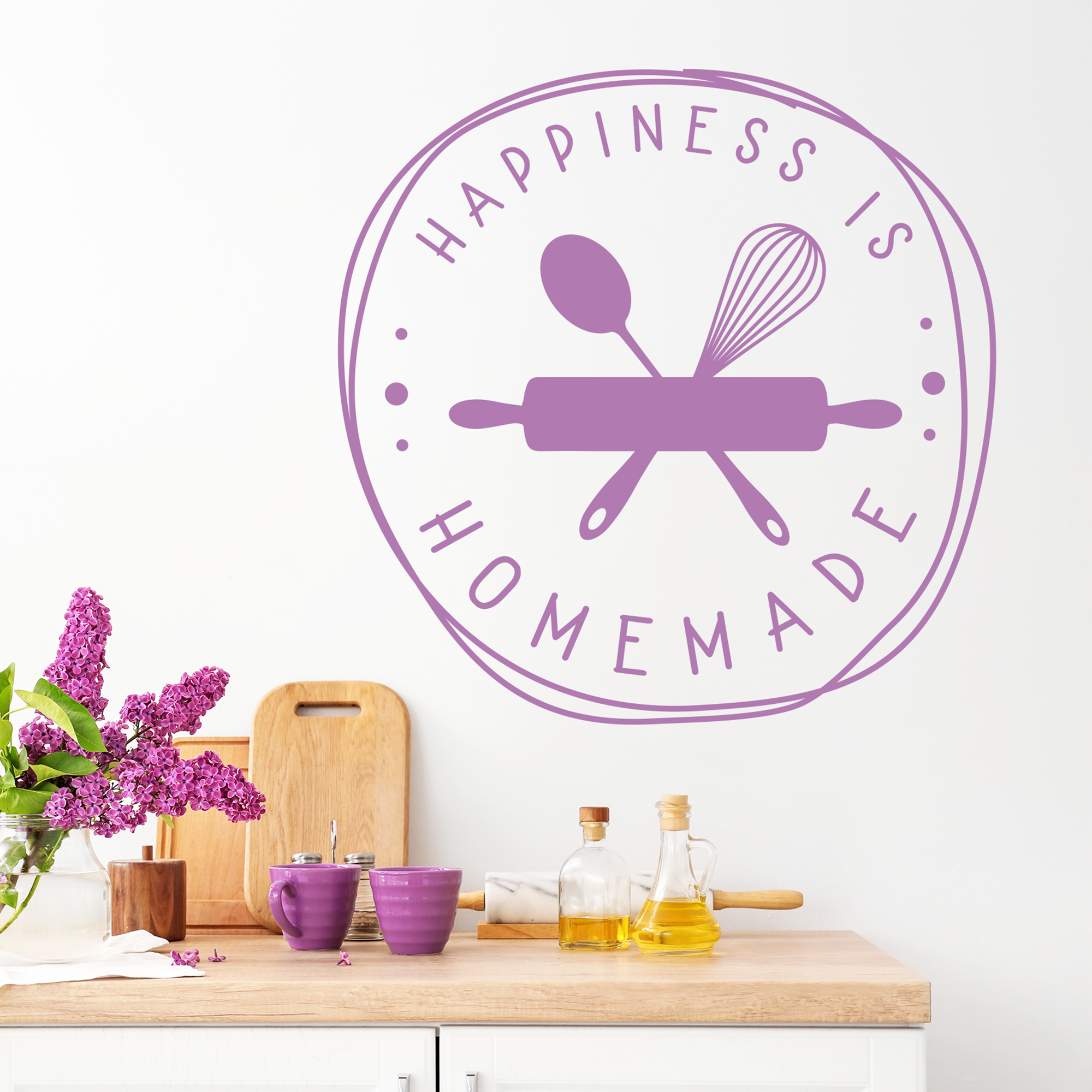 Wandtattoo Happiness Is Homemade