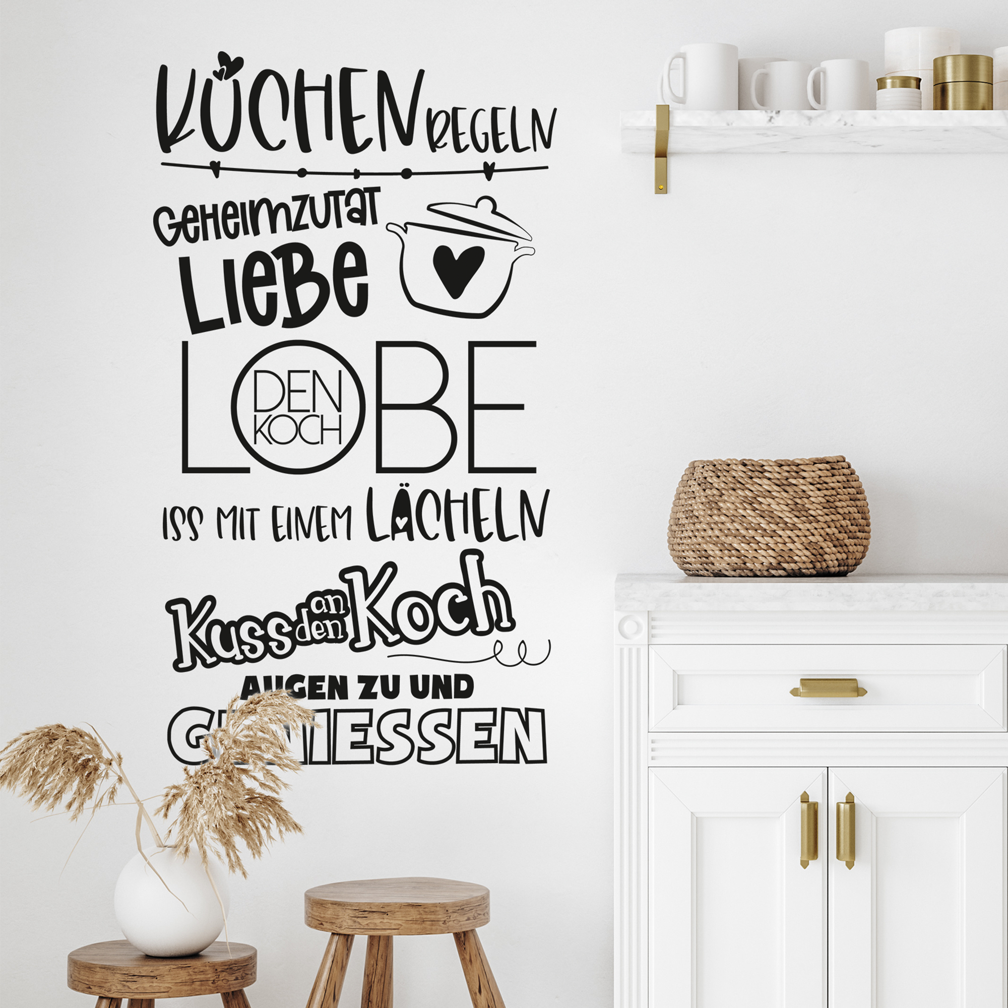 Wandtattoo Küchenregeln