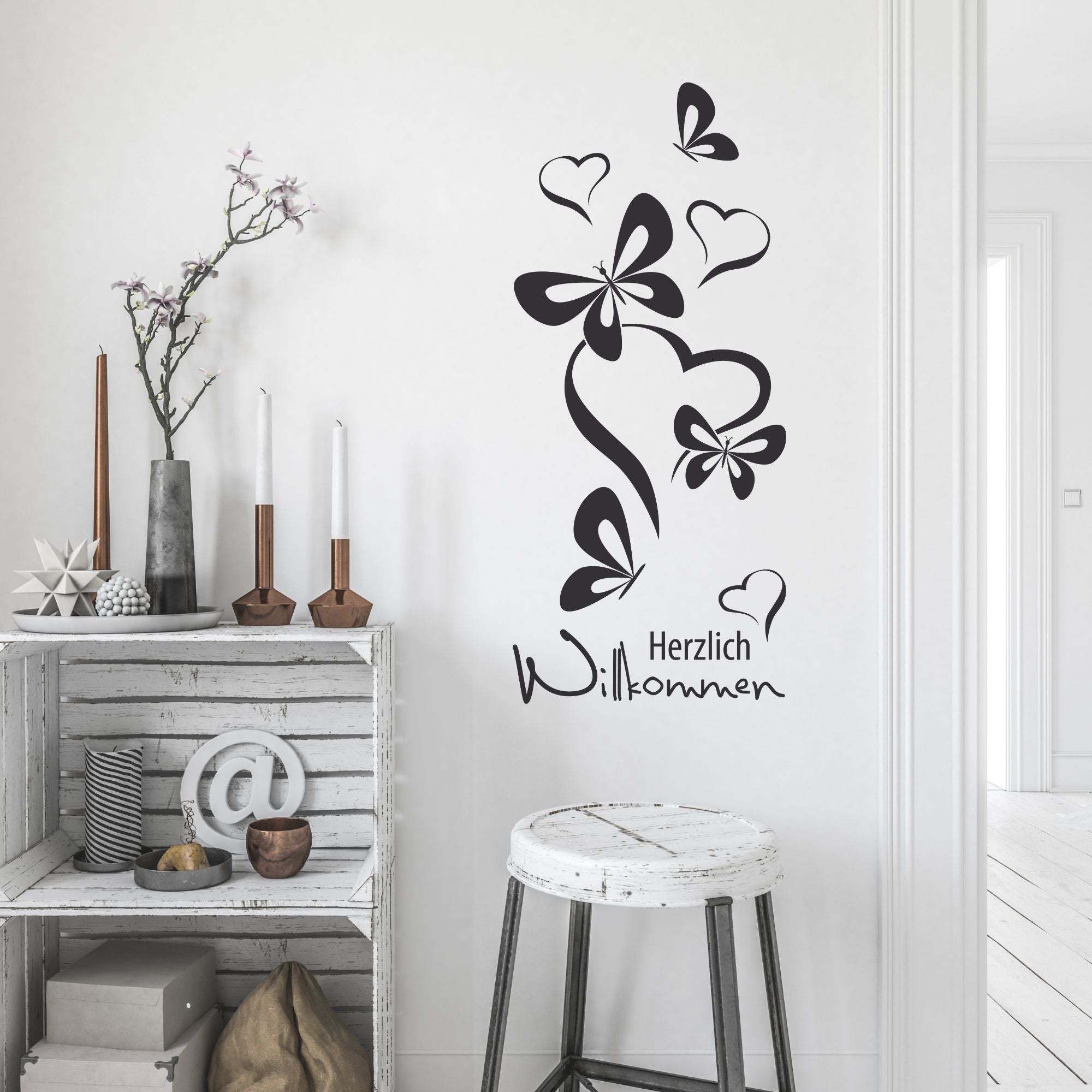 Wandtattoo „Herzlich Willkommen“