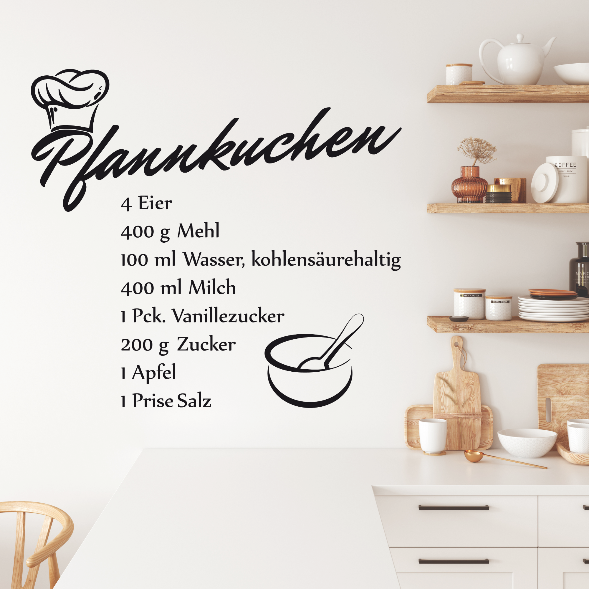 Wandtattoo Pfannkuchen Rezept