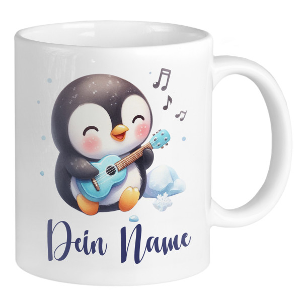 Pinguin Tasse mit Name personalisiert