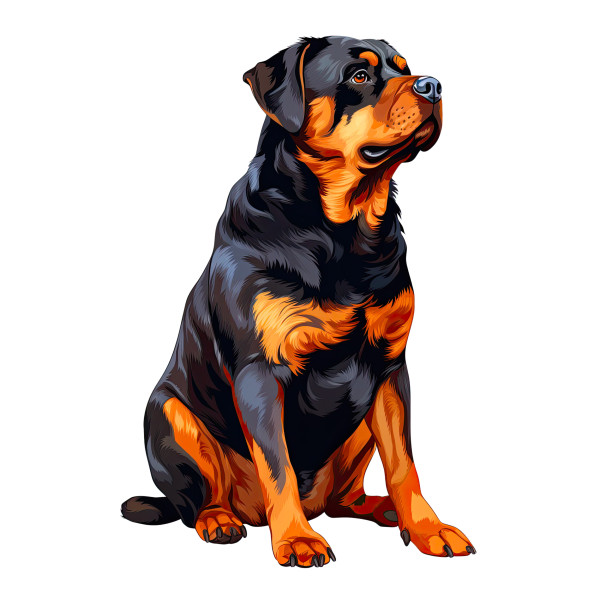 Wandtattoo Hund Rottweiler