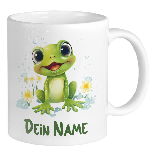 Süße Tasse Frosch mit Namen