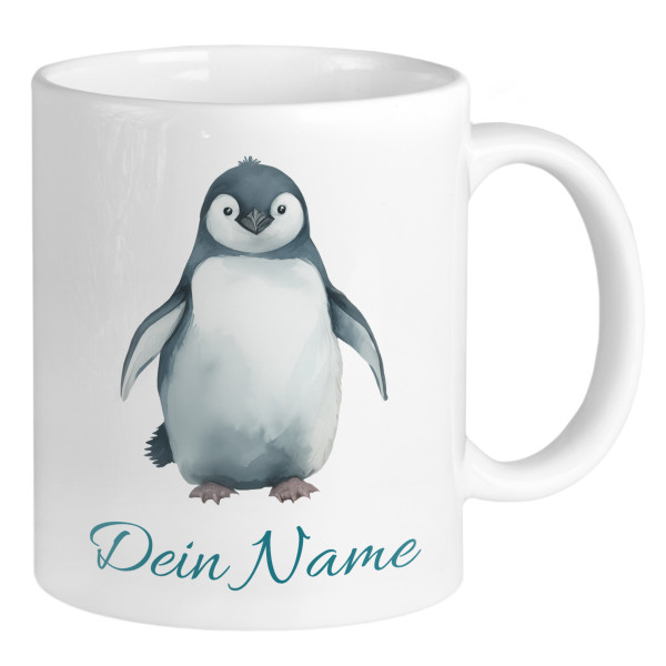 Pinguin Tasse personalisiert mit Namen