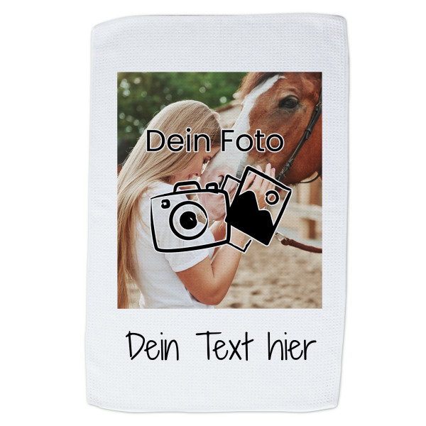 Personalisierte Geschirrtücher mit Tierfoto