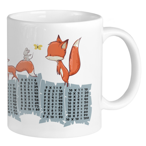 Das kleine 1x1 Tasse Schlauer Fuchs