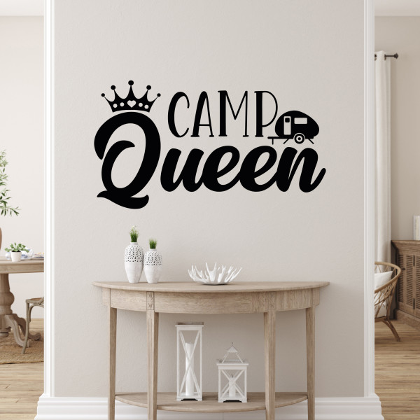 Wandtattoo Sprüche Camp Queen Camping,