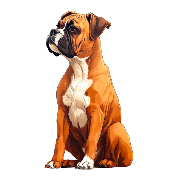 Wandtattoo Hund Boxer