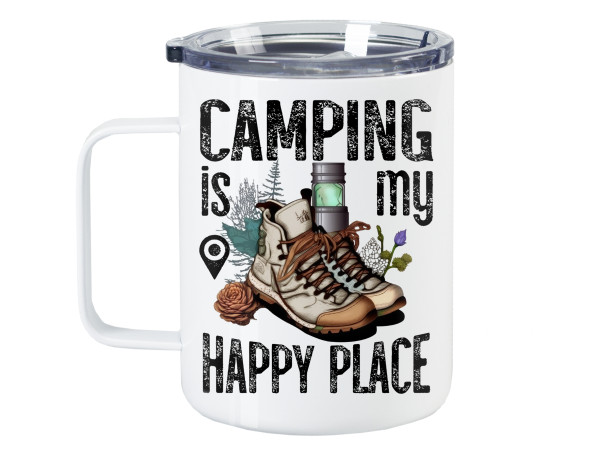 Thermobecher Camping ist my happy place