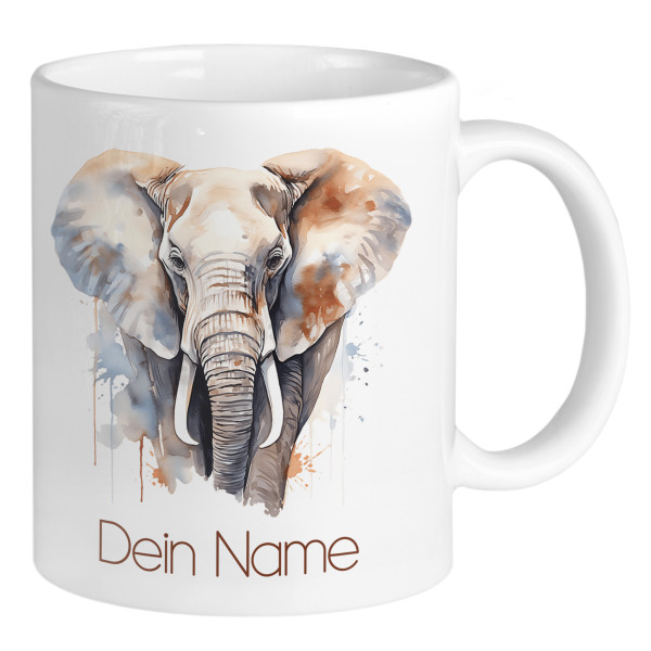 Elefanten Tasse mit Namen personalisiert