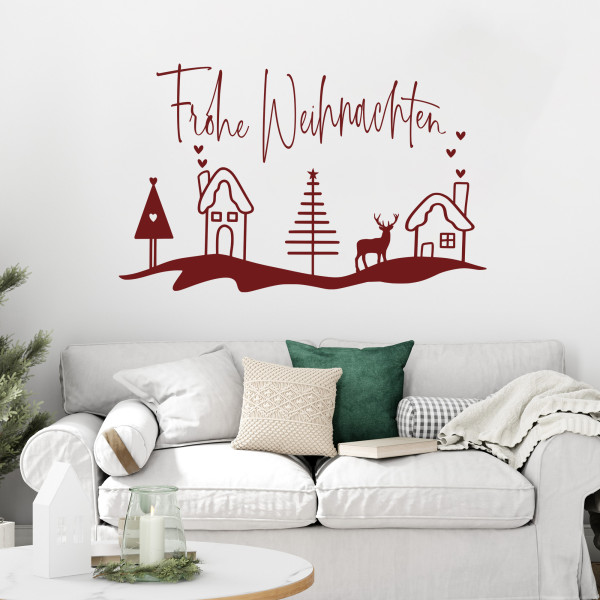 Wandtattoo Frohe Weihnachten