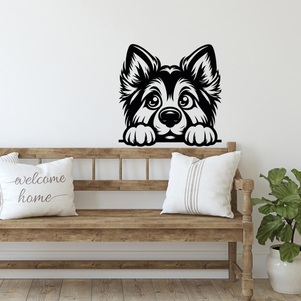 Wandtattoo Hund süß