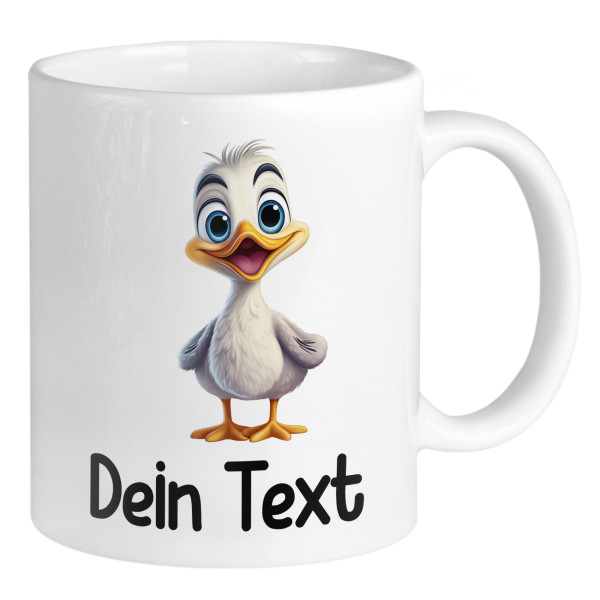 Lustige Enten Tasse mit Namen