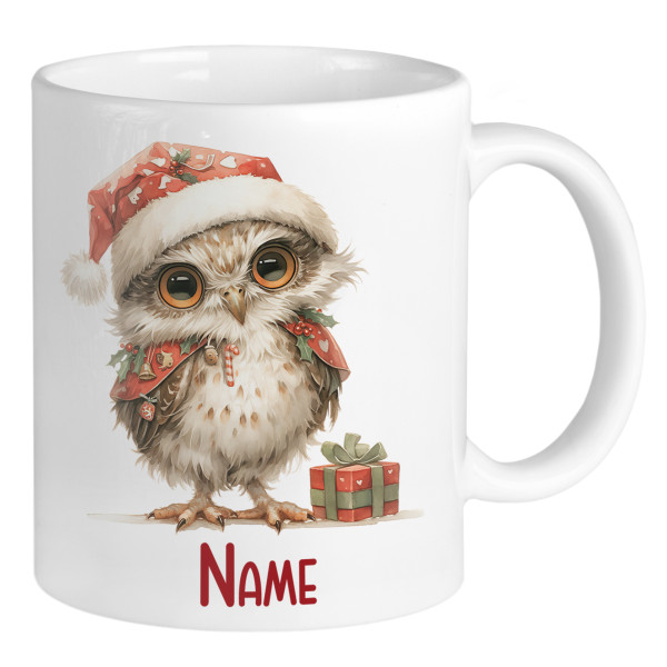 Tasse Eule Weihnachtstasse