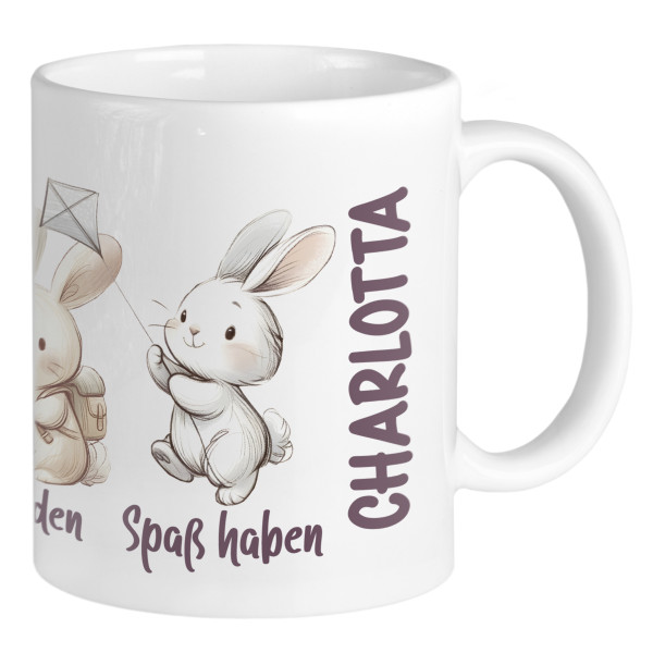 Personalisierte Tasse Süße Hassen zur Einschulung