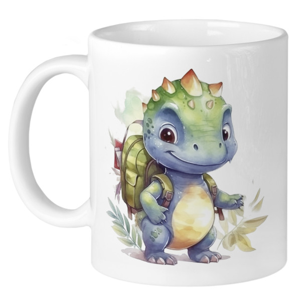 Personalisierte Tasse Dino zur Einschulung