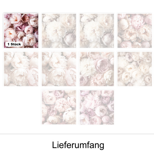 Fliesenaufkleber Blumen Muster Pionen Rosa