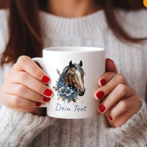 Tasse Pferd mit Namen personalisiert