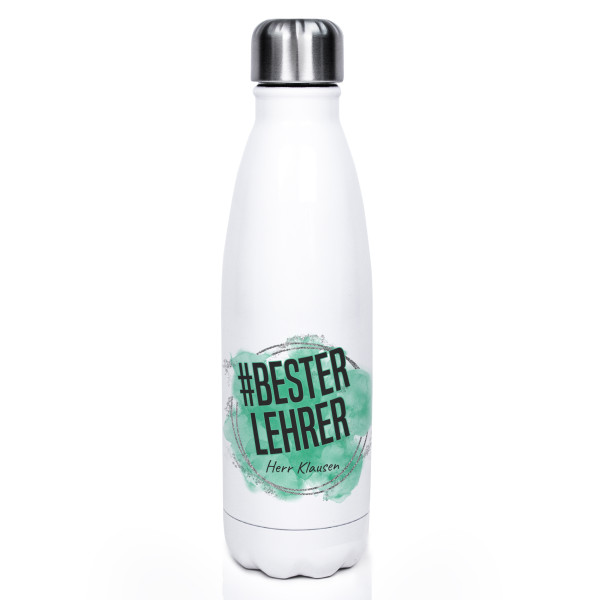 Personalisierte Wasserflasche bester Lehrer