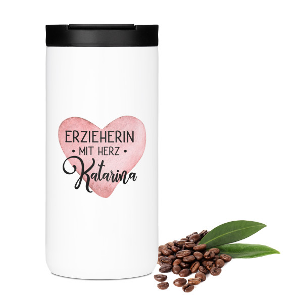 Kaffeebecher Erzieherin mit Herz